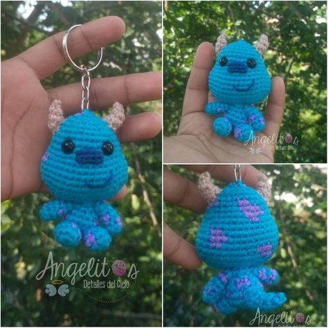 Crochet Sully Monsters Inc, Crochet Sully, Monsters Inc Crochet, Sully And Boo, Sully Monsters Inc, Disney Crochet, Crochet Jewellery, Fun Crochet Projects, Monsters Inc