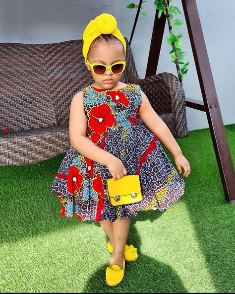 Baby African Clothes, African Kids Clothes, Ankara Styles For Kids, African Dresses For Kids, Kids Dress Wear, African Children, Dress African, African Fashion Modern, Kids Fashion Dress