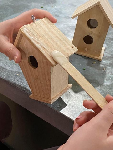 How to Create Edible Birdhouses - Hammons Nest Make Your Own Bird Feeder, Bird Seed Crafts, Edible Birdhouse, Bird Seed Ornaments Recipe, Hammons Nest, Birdhouse Diy, Boys Activities, Birdseed Ornaments, North Louisiana