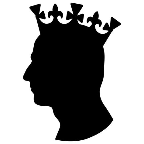 King Coronation Art, Coronation Crown King, King Charles Iii Art, King Charles Silhouette, Coronation Art Ideas, King Charles Coronation Ideas, Coronation Art, Coronation Crafts, Jubilee Crafts