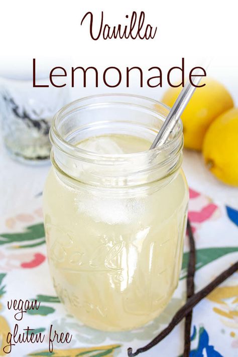 This elegant Vanilla Lemonade has a floral note from vanilla bean that is balanced with the tart flavor of lemon. It's light and refreshing! Vanilla Bean Lemonade, Gourmet Lemonade Recipes, Fall Lemonade Flavors, Vanilla Lemonade Recipe, Fall Lemonade, Gourmet Lemonade, Cheers With Friends, Vegan Holiday Drinks, Vanilla Lemonade