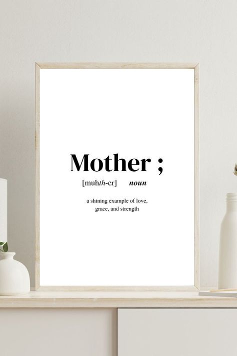 Trendy Art Prints, Affirmation Posters, Mother Daughter Gifts, Important Things In Life, Mama Gifts, Black And White Wall Art, Mother Quotes, Neutral Wall Art, Do You Know What