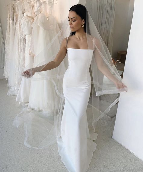 Wedding Dress Low Back, Sarah Seven, Minimalist Wedding Dresses, Wedding Prep, Wedding Mood, Dreamy Wedding, Bride Style, Wedding Dresses Simple, Dream Wedding Dresses