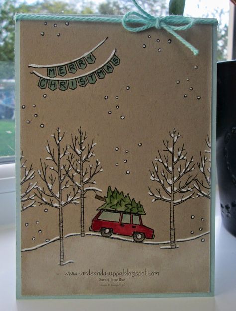 Sarah-Jane Rae cardsandacuppa: Stampin' Up! UK Order Online 24/7: White Christmas by Stampin' Up! and Making Cards Magazine News Christmas Card Cover Ideas, Homemade Christmas Cards Aesthetic, Post Card Christmas Design, Christmas Cards Decor, Self Made Cards Ideas, Christmas Card Brown Paper, Christmas Cards Astetic, Cool Christmas Cards Diy, Cute Christmas Card Designs