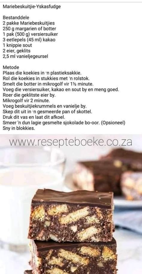 Maklike Yskas Terte, Kook Kos Resepte, Lekkergoed Resepte, Beskuitjie Fudge, Marie Biscuit Fudge, Koekie Resepte, Suid Afrikaanse Resepte, Easy Tart Recipes, Marie Biscuit