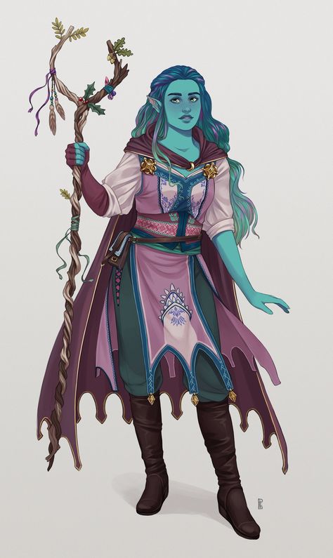 Dnd Water Genasi Female, Water Genasi Druid, Rachel Denton, Water Genasi, Dnd Druid, Pathfinder Character, Dungeons And Dragons Art, Elf Art, Dungeons And Dragons Characters