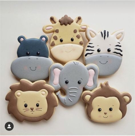 Animal Baby Shower Cake, Safari Cookies, Lion King Baby Shower, Baby Shower Cakes Girl, Zoo Birthday, Fondant Cupcake Toppers, Edible Creations, Healthy Baby Food, 2nd Birthday Party Themes