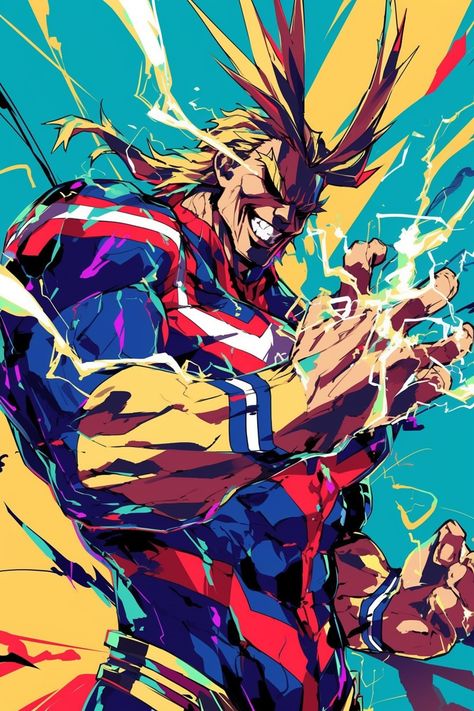 Mha All Might, One For All, All For One, All Might, Invincible Comic, Eyes Wallpaper, Dragon Ball Painting, Bleach Anime Art, Academia Wallpaper