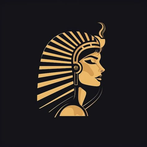 Egyptian Art Drawing, Egyptian Design Pattern, Egyptian Aesthetic, Egyptian Drawings, Egyptian Goddess Art, Art Deco Logo, Egypt Design, Egypt Project, Egypt Concept Art