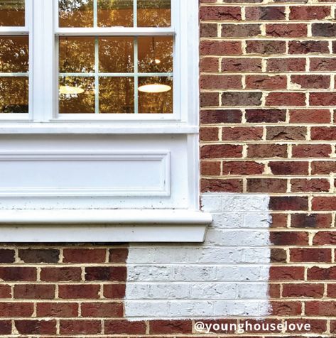 5 Steps Before Painting Your Exterior | ROMABIO Tudor Style Homes Exterior, Painting Brick House, Painting House Exterior, Limewash Exterior, Whitewash Brick House, Weekend House Ideas, Exterior Painted Brick, Bagged Brick, Tri Level Remodel