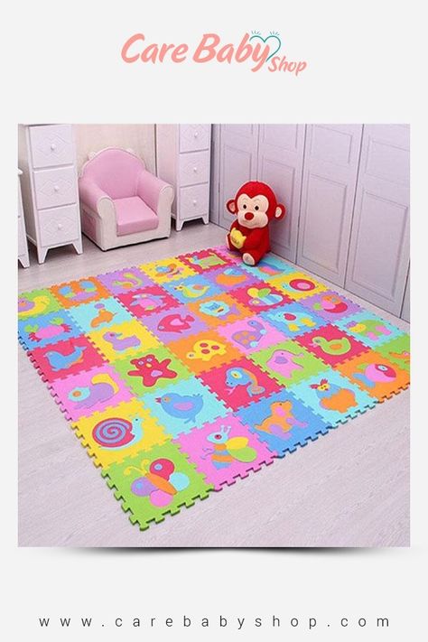 #baby #babyboy #babygirl #babycloths #babytowel #babyheadbands #babyproducts #babywearable #babyblanket Puzzle Carpet, Activities For One Year Olds, Baby Crawling Mat, Children Games, Baby Crawling, Baby Puzzles, Soft Floor, Puzzle Mat, Baby Toys Rattles