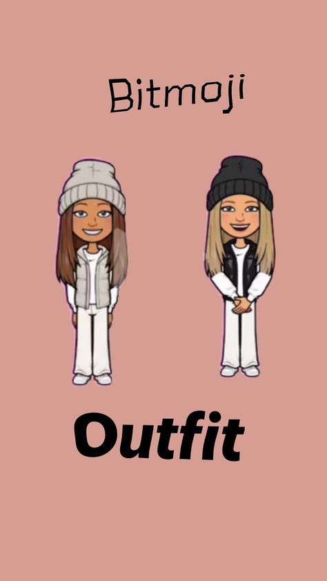 Bitmoji Outfit Pt.3 #bitmoji #bitmojioutfit #inspo Pretty Bitmoji Ideas, Bitmoji Outfits Baddie, Snapchat Best Friends, Cute Snapchat Bitmoji Ideas, Snapchat Avatar, Bff Matching Outfits, Bff Matching, Matching Outfits Best Friend, Snap Snapchat