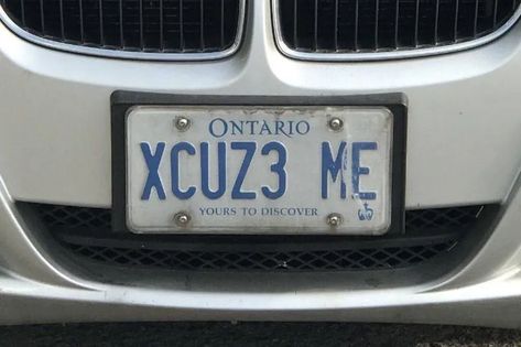 Hilarious License Plates That Will Curb That Morning Road Rage – Herald Weekly Custom Car Plates, Cool License Plates, Funny License Plates, Car License Plates, Licence Plates, Car Tags, Filipino Funny, Personalized License Plates, Girly Car