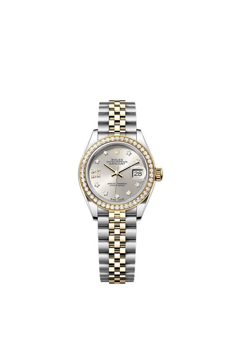 Discover the Lady-Datejust watch in Oystersteel and yellow gold on the Official Rolex Website Model: m279383rbr-0003 Rolex Bracelet, Timepiece Design, Breitling Superocean Heritage, Rolex Watches Women, Breitling Superocean, Rolex Women, Oyster Perpetual Datejust, Diamond Choker, Rolex Models