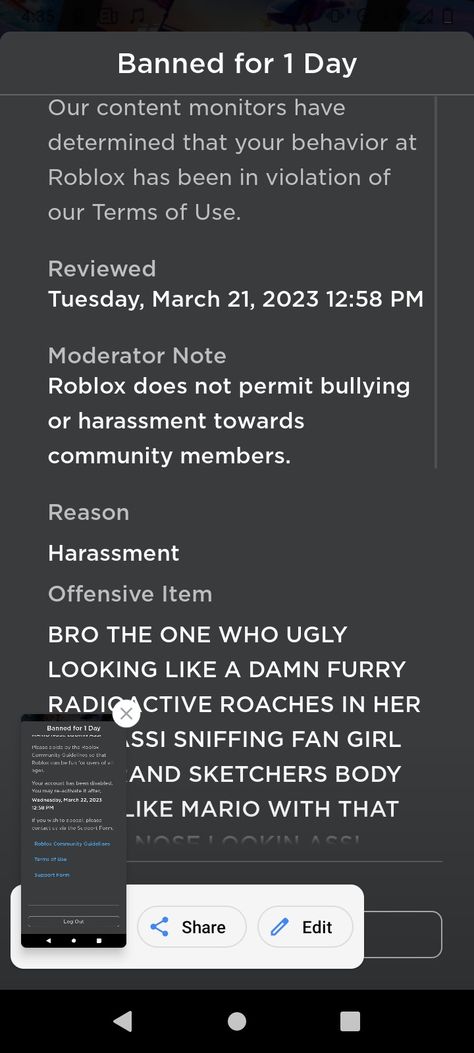 Banned From Roblox Screen, Being Ugly, Fangirl, Instagram Story, Quick Saves