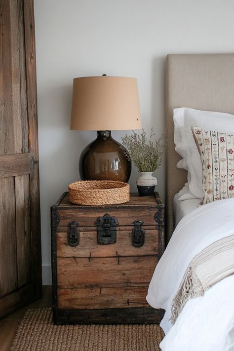 Get a Western-style bedroom with these tips and decor ideas from cow hide rugs to fabrics that evoke the feel of the West. Western Style Bedroom, Western Bedroom Ideas, Copper Colour Scheme, Vintage Farmhouse Bedroom, Cowgirl Bedroom, Western Bedrooms, Cow Hide Rugs, Western Room, Distressed Dresser