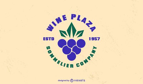 Grape Logo, Recommended Fonts, Grapes Wine, Wine Logo, Website Business, Grape Color, Business Logo, Logo Templates, Banner Design