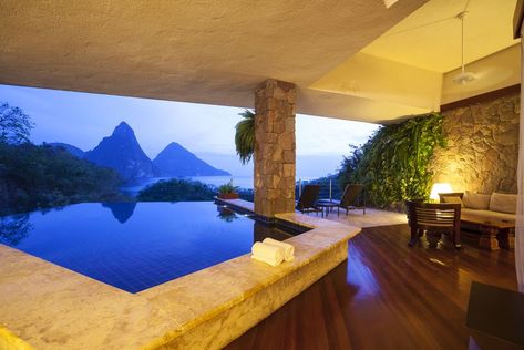 Best Romantic Island Getaways | Islands Jade Mountain St Lucia, Jade Mountain Resort, Jade Mountain, Have A Great Vacation, Organic Architecture, Island Getaway, Spinach Salad, Private Island, St James