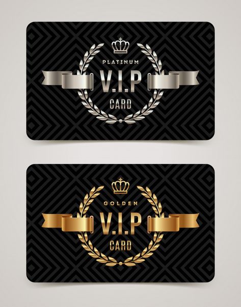 Vip golden and platinum card template Pr... | Premium Vector #Freepik #vector #pattern #ribbon #business #gold Vip Card Design, Platinum Card, True Money, Money Card, Barber Shop Decor, Member Card, Vip Card, Luxury Lifestyle Fashion, Gold Card