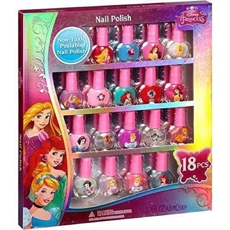 Disney Princess Nail, Disney Princess Nail Polish, Disney Princess Nails, Nail Polish Gift Set, Nail Room Ideas, Kids Nail Polish, Nail Polish Gift, Disney Nail, Makeup Kit For Kids