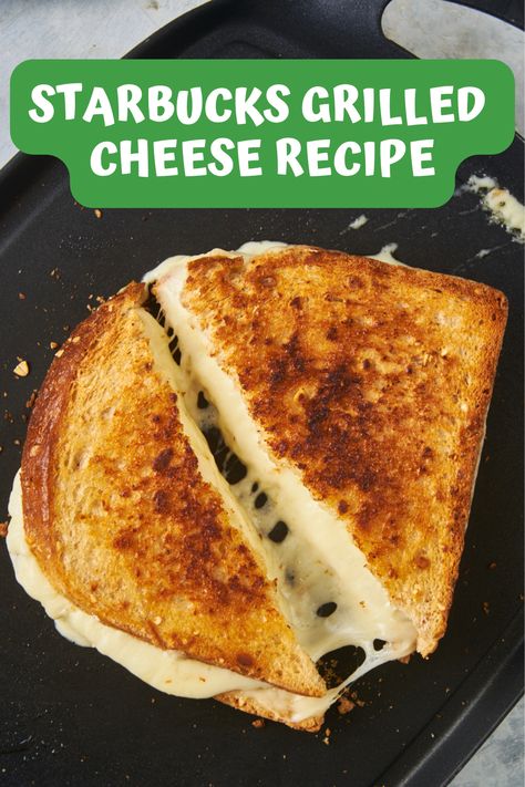 This Starbucks grilled cheese literally tastes like the one from Starbucks, but it's so much cheaper to make. I think it's more delicious, too! Starbuck Grill Cheese, Starbucks Grilled Cheese Copycat, Panera Grilled Cheese, Starbucks Grilled Cheese, Good Grilled Cheese, Grilled Cheese Sandwich Recipes, Senior Meals, Grill Cheese, Grilled Cheese Recipe