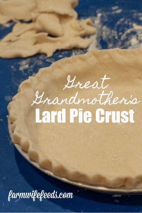 Pie Crust Lard Recipe, Apple Pie With Lard Crust, Piecrust Using Lard, Pie Crust Recipe Lard, Lard Pastry Recipe, Homemade Pie Crust With Lard, Southern Pie Crust Recipe, Pie Crust With Lard Recipe, Pie Crust Using Lard