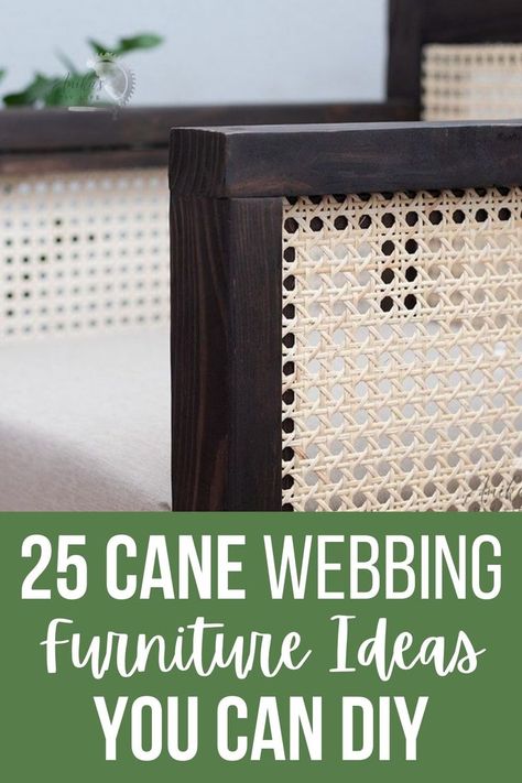 close up of cane webbing chair with text overlay "25 cane webbing furniture ideas you can DIY" Canes Decor, Cane Webbing, Woodworking Basics, Cane Furniture, Woodworking Projects For Kids, Free Woodworking Plans, Wood Crafts Diy, Beginner Woodworking Projects, Wood Plans