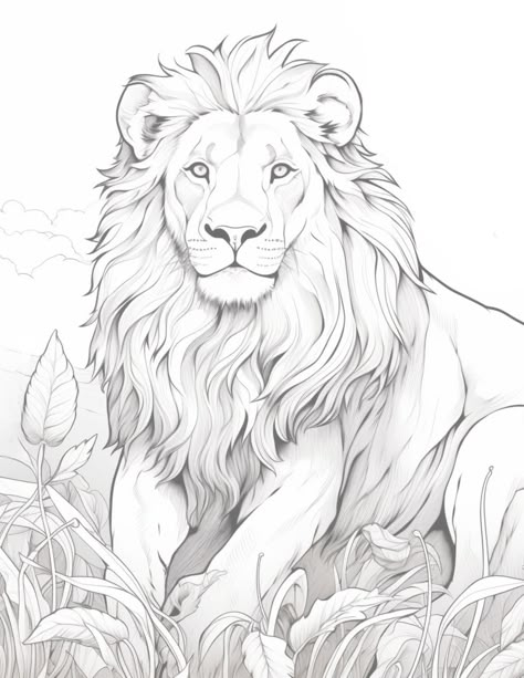 Lion Drawing Sketches, How To Draw A Lion, Sketch Of Lion, Lion Tattoo Drawing, Drawings Of Lions, Lion Art Drawing, Lion Sketches, Lion Head Drawing, Lion Drawings