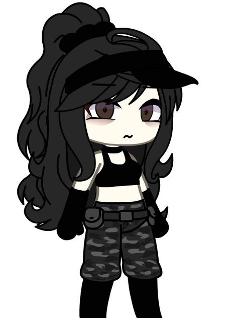 Free Gacha Life Oc Outfits, Gacha Life Black Outfits, Gacha Life Tomboy Outfits, Gacha Life Outfits Black, Personnage Gacha Life, Gacha Life Outfits Ideas Girl, Girl Gacha Life Outfits, Gacha Life Outfits Emo, Gacha Free Oc Girl