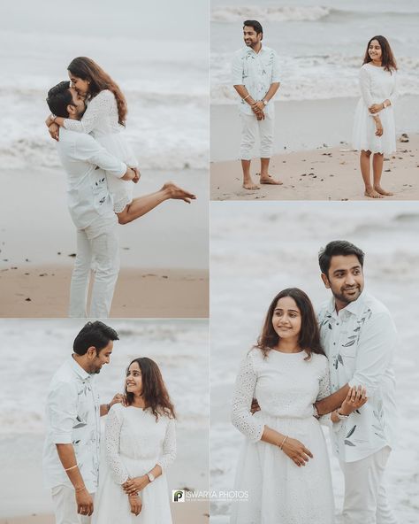 Pre Wedding Dress Beach, Pre Wedding Beach Photoshoot Outfit, Wedding Couple Poses Beach, Outfits Refrence, Copal Pic, Pre Wedding Shoot Ideas Outfit, Couple Shoot Beach, Wedding Anniversary Photoshoot Ideas, Anniversary Photo Shoot Ideas