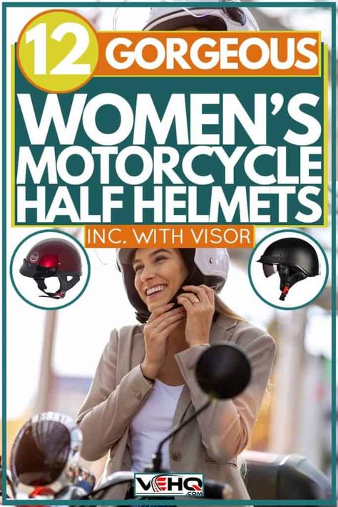 12 Gorgeous Women’s Motorcycle Half Helmets (Inc. With Visor). - Article by Vehicle HQ #VEHQ.com #VEHQ #women #motorcycle #helmet #automotive Half Helmets Motorcycle, Motorcycle Helmets For Women, Pink Motorcycle Helmet, Ducati Monster Custom, Roses Butterfly, Motorcycle Helmets Half, Open Face Motorcycle Helmets, Pink Motorcycle, Womens Motorcycle Helmets