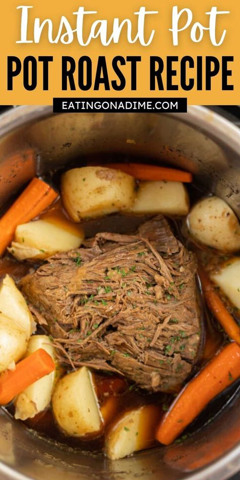 Instant Pot Pork Roast Recipe, Roast Instant Pot, Instant Pot Roast, Pressure Cooker Pot Roast, Quick Crockpot Meals, Roast Dinner Recipes, Instant Pot Pot Roast, Best Pot Roast, Pot Roast Recipe