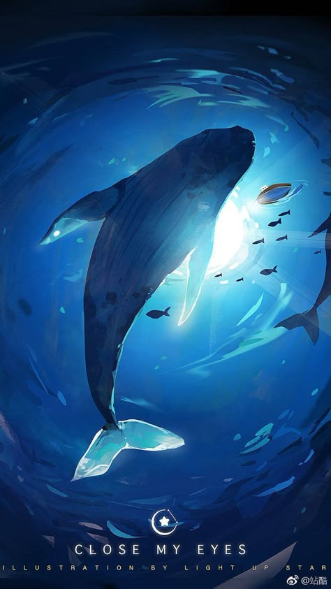 Creation Art, Whale Art, Fantasy Art Landscapes, Dessin Adorable, 판타지 아트, Environment Concept Art, Anime Scenery Wallpaper, Ocean Art, In The Ocean