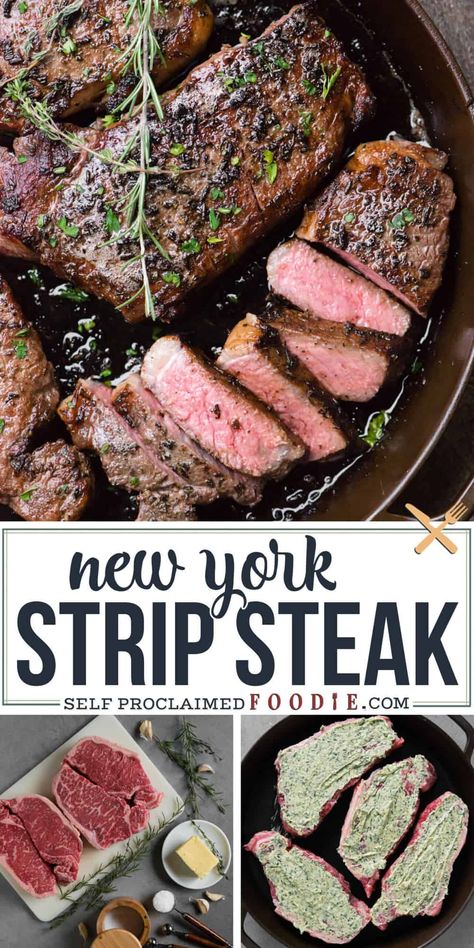 Ny Strip Steak Recipes Pan Seared, Strip Steak Recipe Oven, Strip Steak Marinade, New York Strip Steak Recipes, Strip Steak Recipes, Steak Recipes Pan, New York Steak Recipe, Ny Strip Steak Recipes, Steak Recipes Pan Seared