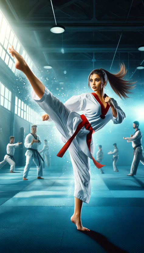 Discover the art and strategy of high kicks in Taekwondo! This blog post dives into the benefits and challenges of high kicks, exploring their role in training, competition, and self-defense. Learn why practicing high kicks is essential for flexibility, strength, and technique, and how to use them effectively. Whether you're a beginner or advanced martial artist, this insightful read will enhance your understanding of high kicks in Taekwondo. Read more on Taekwondo4Fitness.com! Martial Arts Forms, Taekwondo Training, Martial Artist, Taekwondo, Self Defense, Karate, Martial Arts, Defense, How To Use