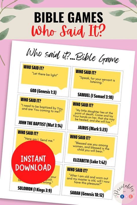 Bible quiz games