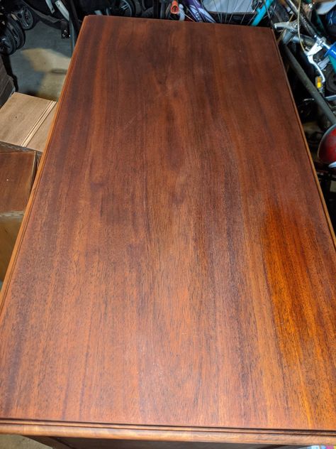 Getting some orange/red out of mahogany veneer - Refinish Wizard Red Mahogany Stain, Mahogany Furniture, Mcm Furniture, Mahogany Stain, Mahogany Table, Paint Thinner, Colorful Furniture, Mahogany Wood, Stain Colors