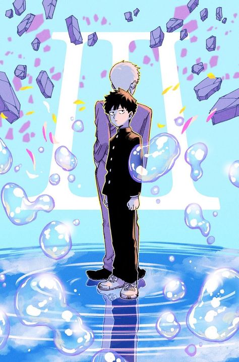 Anime:〘 Mob Psycho 100 〙 『 credit: eduroku on Twitter 』 Arataka Reigen, Shigeo Kageyama, Mob 100, Desenhos Gravity Falls, Anime Lock Screen, Mob Physco 100, Anime Wall Art, Anime One, Saitama