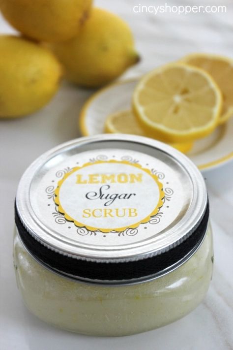 Lemon sugar scrub for tea party favors Baby Food Jars Diy, Lemon Sugar Scrub, Baby Jars, Baby Food Jar Crafts, Diy Baby Food, Homemade Scrub, Food Jars, Tea Party Favors, Sugar Scrub Diy