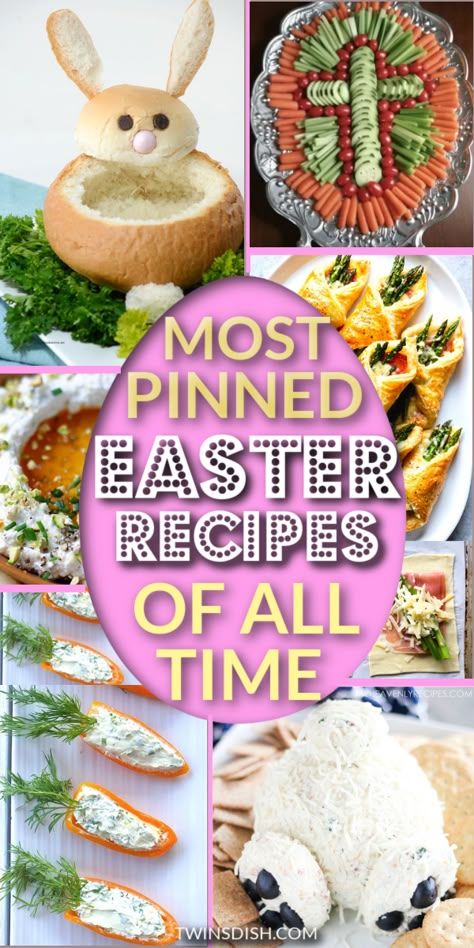 Easy Easter recipes appetizers, and sides for dinner and brunch. Cute healthy homemade snacks, dips, finger food, and sides to make ahead for parties. Easter Recipes Appetizers, Easter Finger Food, Sides For Dinner, Easter Potluck, Easy Holiday Appetizers, Easter Dinner Sides, Easter Appetizers Easy, Easy Easter Dinner, Easter Sides