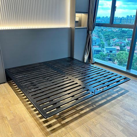 Experience the sleek elegance of our Minimalist Wood Floating Bed. Crafted from high-quality materials, including solid oak wood bed slats and a solid ashwood frame, complemented by metal legs with a matte black powder-coated finish. 💫 Customize your comfort with its adjustable 270mm slat height. 🔍Minimalist Wood Floating Bed ANJA - $1098.90 🔍https://lofthome.com/collections/bed-frame/products/floating-bed-anja #lofthomefurniture#MinimalistLiving #SleekDesign 🛏️✨#BTOsg Floating Platform Bed, Bed Frame Design, Floating Bed, Loft House, Wood Bed, Bed Slats, Wood Beds, Oak Wood, Solid Oak