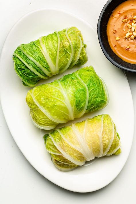 Cabbage Spring Rolls, Okonomi Kitchen, Cabbage Wraps, Fresh Spring Rolls, Spring Roll Recipe, Cabbage Rolls, Hoisin Sauce, Seasonal Recipes, Spring Rolls