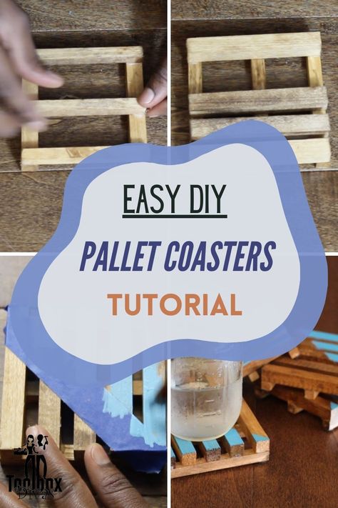 Create a unique and low-cost craft with these easy DIY pallet coasters. Get the complete tutorial right here. Mini Pallet Coasters Diy, Pallet Coasters Diy, Mini Pallet Coasters, Pallet Coasters, Coasters Diy, Weekend Crafts, Diy Coasters, Organizing Ideas, Diy Pallet