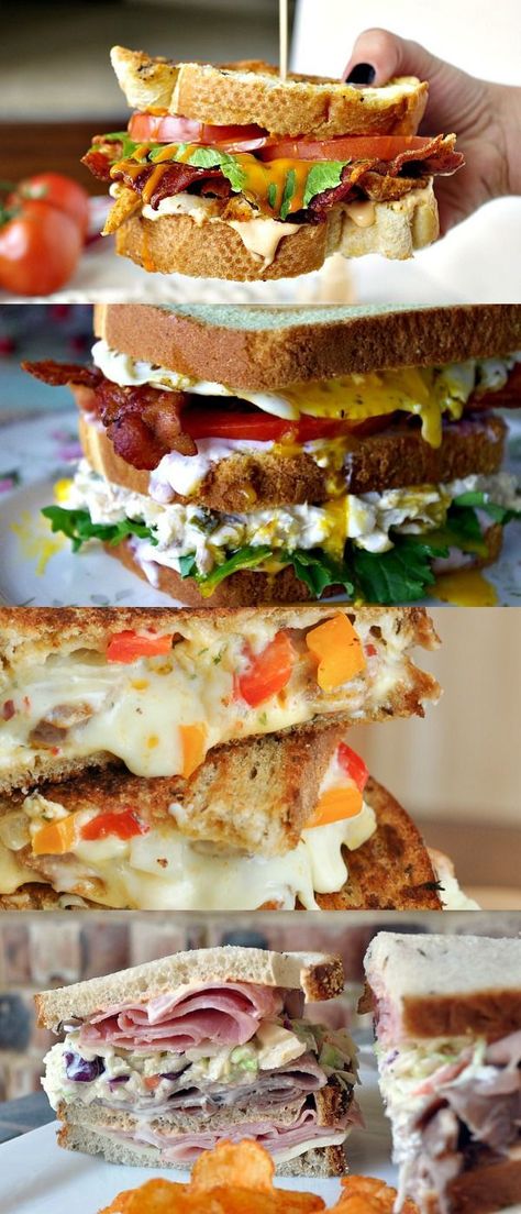 23 Sandwiches You Must Eat Before You Die :: pinning a bunch of these to make later! Different Sandwiches, Sandwich Spreads, Diy Easy Recipes, Sandwich Bar, Simple Sandwiches, Burgers Sandwiches, Delicious Sandwiches, Chapati, Soup And Sandwich