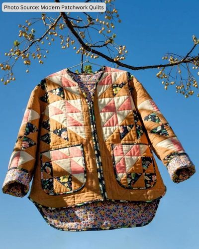 Top 7 Free Quilted Jacket Patterns (+8 Bonus Patterns For Sale) Quilt Cardigan Pattern, Boho Jacket Pattern, Quilt Coat Sewing Pattern, Quilted Clothes Patterns, Sewing Clothes With Quilting Cotton, Quilted Jacket Patterns For Women, Quilted Coat Pattern Jackets, Patchwork Jacket Pattern Free, Sewing Jacket Pattern