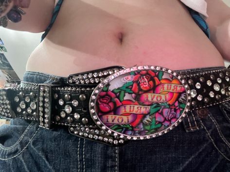 Ed Hardy Accessories, Ed Hardy Belt, Fits Inspo, Fashion Y2k, Ed Hardy, Belt Buckle, Fitness Inspo, Belt Buckles, Buckle