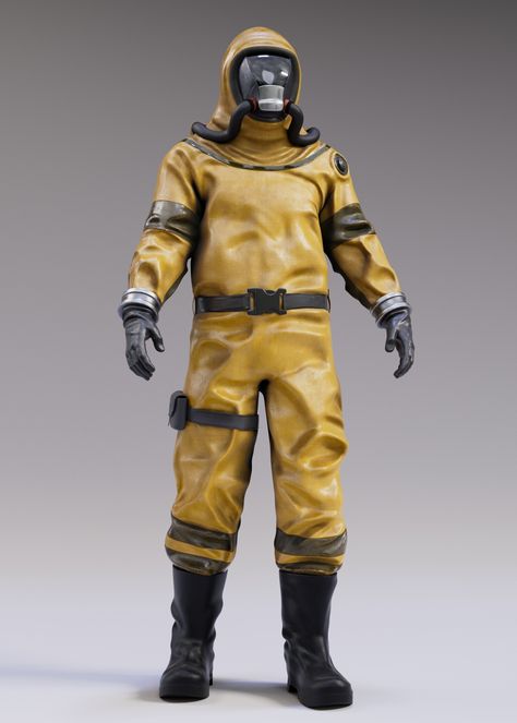 Hazard Suit Concept Art, Hazmat Character Design, Hazmat Suit Character Design, Hazmat Suit Concept Art, Hazmat Suit Art, Biohazard Suit, Hazard Suit, Hazmat Suits, Best Drawing Ideas