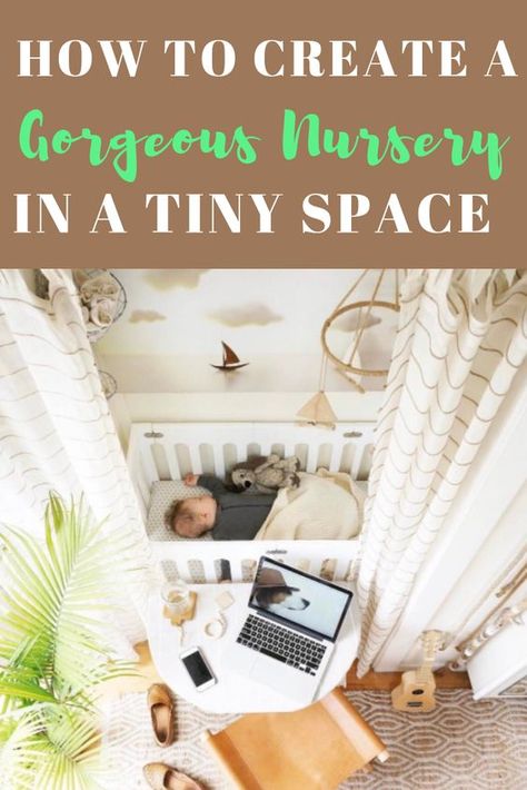 The 19 best small nursery ideas including space saving ideas for a small nursery, creating a closet nursery, carving out a nook in your bedroom, ideas for a tiny home nursery or small nurseries in apartments. These spaces are small in size but huge in style. #smallnursery #smallspacenursery #nurserystorageideas #nursery #nurserystyle #chaylorandmads #smallnurseryideas