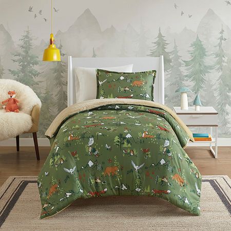 Let your kid snuggle up with their favorite forest friends in this mi zone kids comforter sets. The cozy comforter set features a cute forest animal print and the plush reverse is super soft and cuddly.Set includes comforter and 2 shams (1 in twin)Microfiber comforter set with a soft plush reverse and polyester fillingGo on an outdoor adventure with your favorite forest animalsFeatures a plush reverse for extra cozinessHypoallergenic polyester comforter filling contains no allergens and is dust Reversible Plush, Kids Comforter Sets, Fluffy Comforter, Kids Comforters, Cute Forest, Twin Comforter Sets, Kids Bedding Sets, Reversible Comforter, Twin Comforter