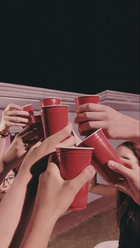 Party Aesthetic Red, American Party, Party Aesthetic, Red Cups, Aesthetic Red, Red